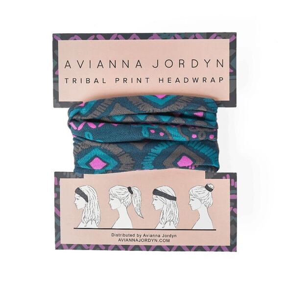 Avianna Jordyn Headwrap - Blue Print - Picture 1 of 1